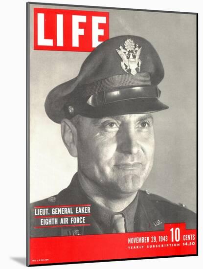 Eighth Air Forces Lt. Gen. Eaker, November 29, 1943-Margaret Bourke-White-Mounted Photographic Print