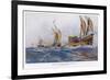 Eighth Crusade the Ships-Albert Sebille-Framed Premium Giclee Print