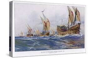 Eighth Crusade the Ships-Albert Sebille-Stretched Canvas