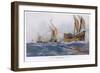 Eighth Crusade the Ships-Albert Sebille-Framed Art Print