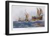 Eighth Crusade the Ships-Albert Sebille-Framed Art Print