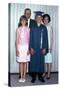 Eighth Grade Graduate with Parents and Sister, Ca. 1967-null-Stretched Canvas