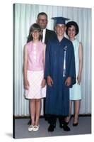 Eighth Grade Graduate with Parents and Sister, Ca. 1967-null-Stretched Canvas