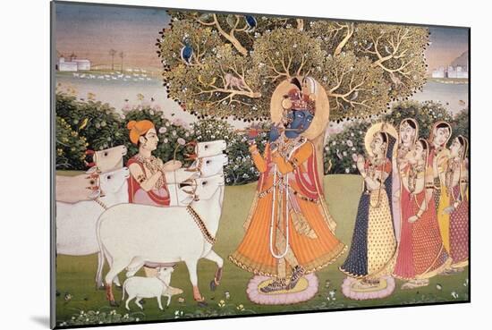 Eighth Incarnation of Vishnu as Krishna: Playing to the Gopis-null-Mounted Giclee Print