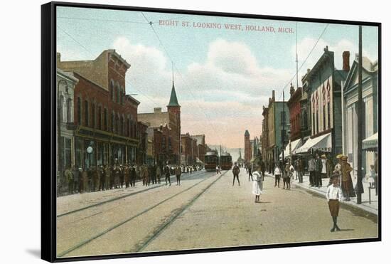 Eighth Street, Holland, Michigan-null-Framed Stretched Canvas