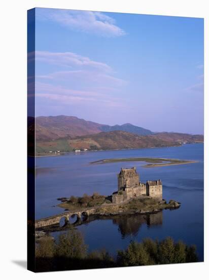 Eilean Donan Castle and Loch Duich, Highland Region, Scotland, United Kingdom-Hans Peter Merten-Stretched Canvas