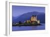 Eilean Donan Castle Floodlit at Night on Loch Duich, Scotland, United Kingdom-John Woodworth-Framed Photographic Print