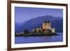 Eilean Donan Castle Floodlit at Night on Loch Duich, Scotland, United Kingdom-John Woodworth-Framed Photographic Print