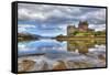 Eilean Donan Castle on a Cloudy Day, Highlands, Scotland, UK-Nataliya Hora-Framed Stretched Canvas