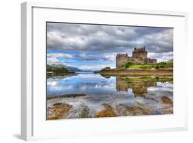 Eilean Donan Castle on a Cloudy Day, Highlands, Scotland, UK-Nataliya Hora-Framed Photographic Print