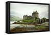 Eilean Donan Castle on a Cloudy Day. Low Tide. Highlands, Scotland. UK-A_nella-Framed Stretched Canvas