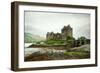 Eilean Donan Castle on a Cloudy Day. Low Tide. Highlands, Scotland. UK-A_nella-Framed Photographic Print