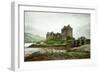 Eilean Donan Castle on a Cloudy Day. Low Tide. Highlands, Scotland. UK-A_nella-Framed Photographic Print