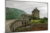 Eilean Donan Castle on a Cloudy Day. Low Tide. Highlands, Scotland. UK-A_nella-Mounted Photographic Print