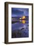 Eilean Donan Castle on Loch Duich at Twilight, Western Highlands, Scotland. Autumn (November)-Adam Burton-Framed Photographic Print