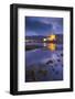 Eilean Donan Castle on Loch Duich at Twilight, Western Highlands, Scotland. Autumn (November)-Adam Burton-Framed Photographic Print