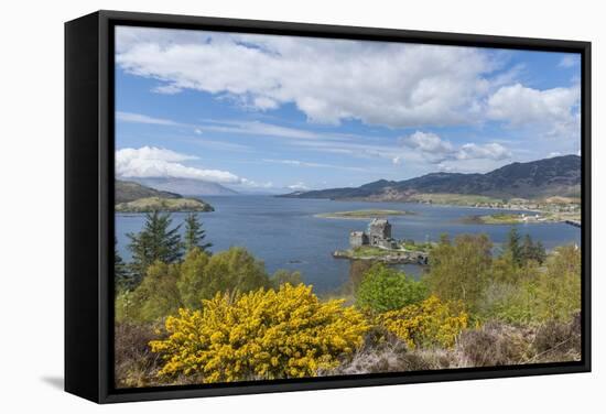Eilean Donan Castle, on Loch Duich-Guido Cozzi-Framed Stretched Canvas