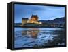 Eilean Donan (Eilean Donnan) Castle Illuminated, Dornie, Loch Duich, Highlands Region, Scotland-Chris Hepburn-Framed Stretched Canvas