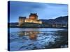 Eilean Donan (Eilean Donnan) Castle Illuminated, Dornie, Loch Duich, Highlands Region, Scotland-Chris Hepburn-Stretched Canvas