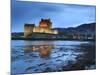 Eilean Donan (Eilean Donnan) Castle Illuminated, Dornie, Loch Duich, Highlands Region, Scotland-Chris Hepburn-Mounted Photographic Print