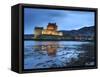 Eilean Donan (Eilean Donnan) Castle Illuminated, Dornie, Loch Duich, Highlands Region, Scotland-Chris Hepburn-Framed Stretched Canvas