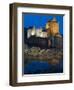 Eilean Donan (Eilean Donnan) Castle Illuminated, Dornie, Loch Duich, Highlands Region, Scotland-Chris Hepburn-Framed Photographic Print