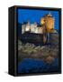 Eilean Donan (Eilean Donnan) Castle Illuminated, Dornie, Loch Duich, Highlands Region, Scotland-Chris Hepburn-Framed Stretched Canvas