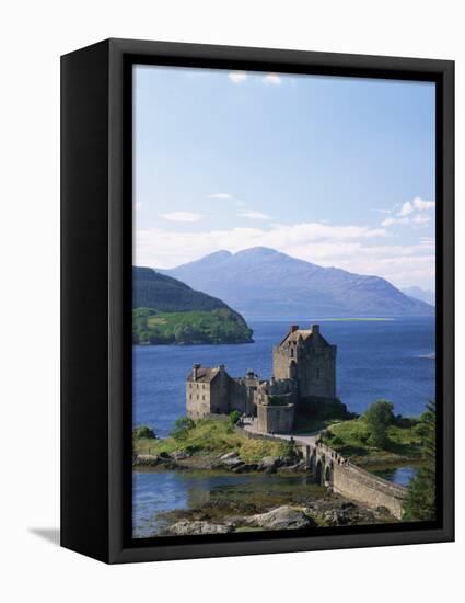 Eilean Donnan Castle, Loch Duich, Highlands, Scotland, United Kingdom, Europe-Lee Frost-Framed Stretched Canvas