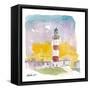 Eilean Glas Lighthouse at Sunset in Scotland-M. Bleichner-Framed Stretched Canvas