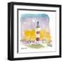 Eilean Glas Lighthouse at Sunset in Scotland-M. Bleichner-Framed Art Print
