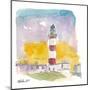 Eilean Glas Lighthouse at Sunset in Scotland-M. Bleichner-Mounted Art Print