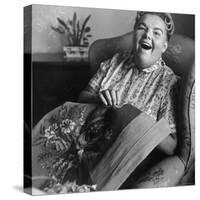 Eileen Farrell at Home Doing Needlepoint-Gordon Parks-Stretched Canvas