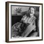 Eileen Farrell at Home Doing Needlepoint-Gordon Parks-Framed Premium Photographic Print