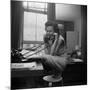 Eileen Ford, Co-Founder of the Ford Modeling Agency Taking Many Phone Calls, 1948-Nina Leen-Mounted Photographic Print