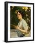 Eileen Lavery Holding a Tennis Racket, 1909 (Oil on Canvas)-John Lavery-Framed Giclee Print