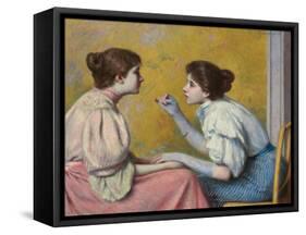 Ein angeregtes Gespräch (Conversazione interessante). 1895-Federico Zandomeneghi-Framed Stretched Canvas