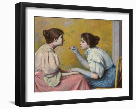 Ein angeregtes Gespräch (Conversazione interessante). 1895-Federico Zandomeneghi-Framed Giclee Print