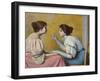 Ein angeregtes Gespräch (Conversazione interessante). 1895-Federico Zandomeneghi-Framed Giclee Print