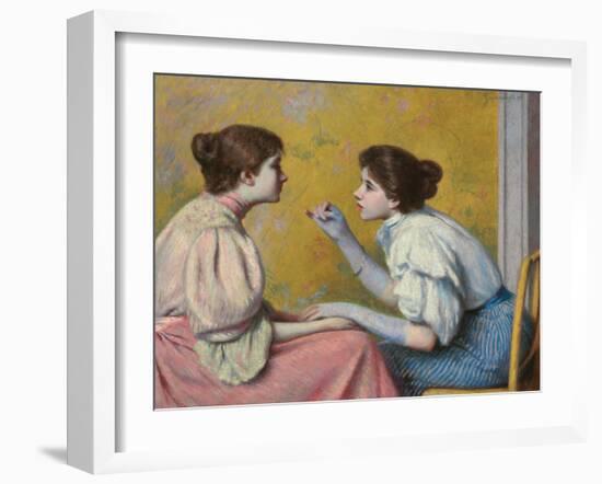 Ein angeregtes Gespräch (Conversazione interessante). 1895-Federico Zandomeneghi-Framed Giclee Print