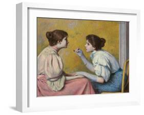 Ein angeregtes Gespräch (Conversazione interessante). 1895-Federico Zandomeneghi-Framed Giclee Print