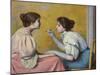 Ein angeregtes Gespräch (Conversazione interessante). 1895-Federico Zandomeneghi-Mounted Giclee Print