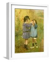 Ein Blümchen für die kleine Schwester-Victor Gabriel Gilbert-Framed Giclee Print