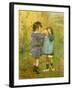 Ein Blümchen für die kleine Schwester-Victor Gabriel Gilbert-Framed Giclee Print