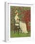 Ein junges Mädchen auf einem Stuhl, ein Teller mit Kirschen auf ihrem Schoß-Kate Greenaway-Framed Giclee Print