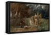 Ein Moerder, von Furien verfolgt - An assassin, pursued by furies-Arnold Böcklin-Framed Stretched Canvas