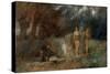 Ein Moerder, von Furien verfolgt - An assassin, pursued by furies-Arnold Böcklin-Stretched Canvas