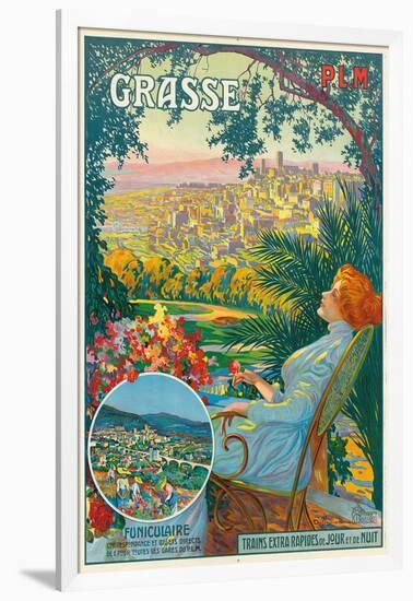 Ein Werbeplakt für Grasse. Ca. 1910-David Dellepiane-Framed Giclee Print