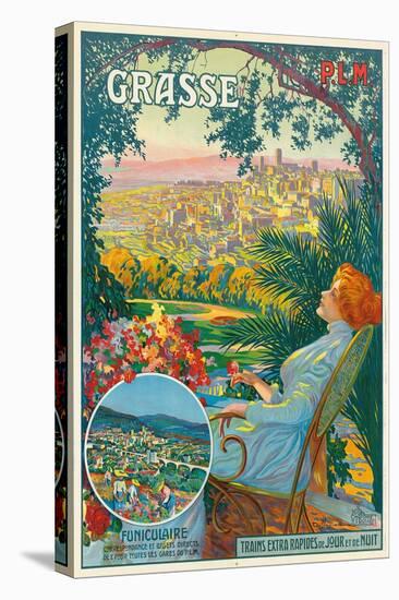 Ein Werbeplakt für Grasse. Ca. 1910-David Dellepiane-Stretched Canvas