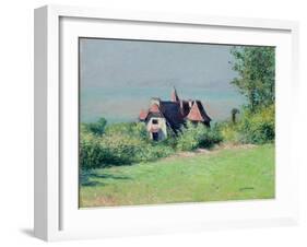 Eine Villa in Trouvile. Une villa a Trouville-Gustave Caillebotte-Framed Giclee Print