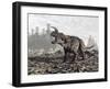 Einiosaurus Dinosaur Roaring in Nature-null-Framed Art Print